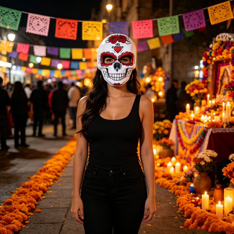 Day of the Dead Mask Colorful  - Cosplay Props Eva Foam ulasan dan harga