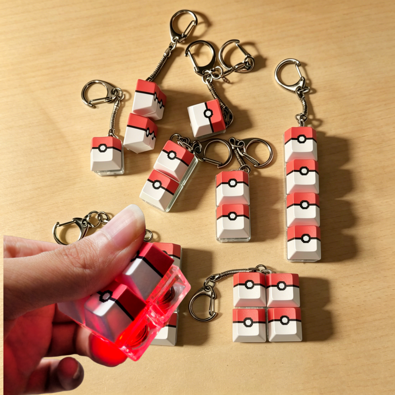 Pokeball Light Up Keyboard Key - Pokeball Cosplay Prop ulasan dan harga