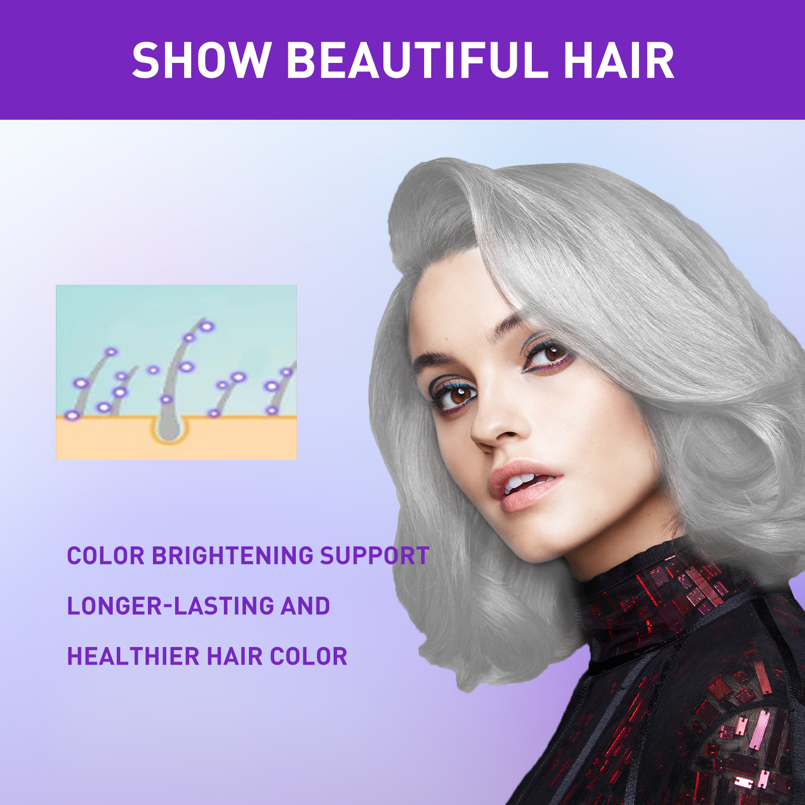 EELHOE Purple Shampoo for Blon - Hair Spray Color ulasan dan harga