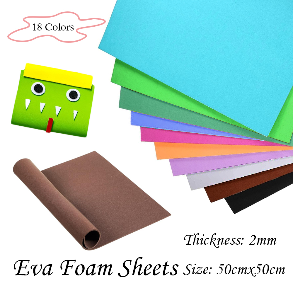 18 Colors 2mm Thick Colorful   - Craft Foam Roll ulasan dan harga