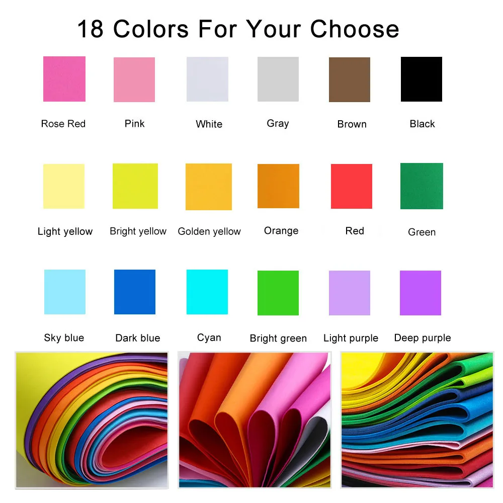 18 Colors 2mm Thick Colorful   - Craft Foam Roll ulasan dan harga