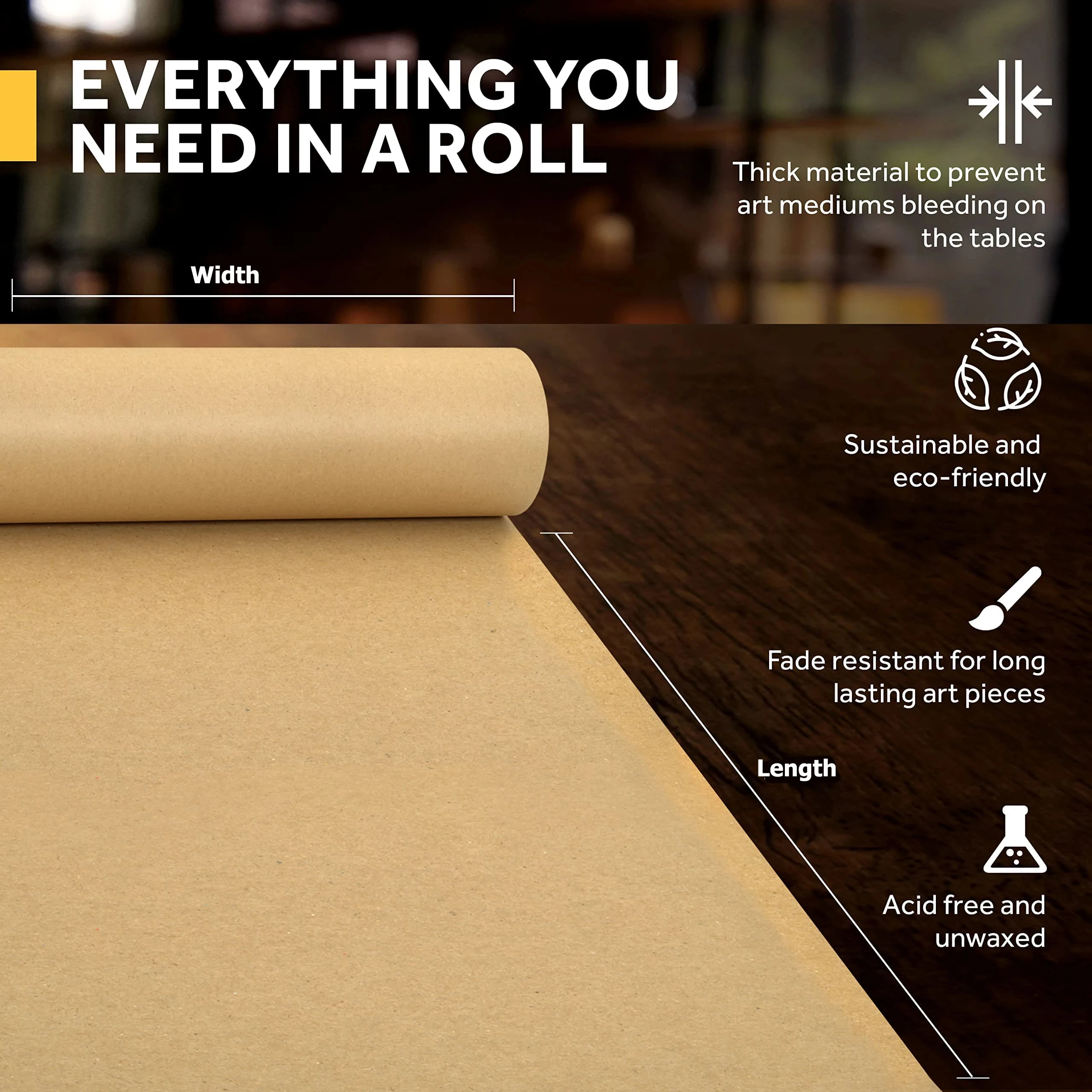 Kraft Paper Brown Ideal for Gi - Craft Foam Roll ulasan dan harga
