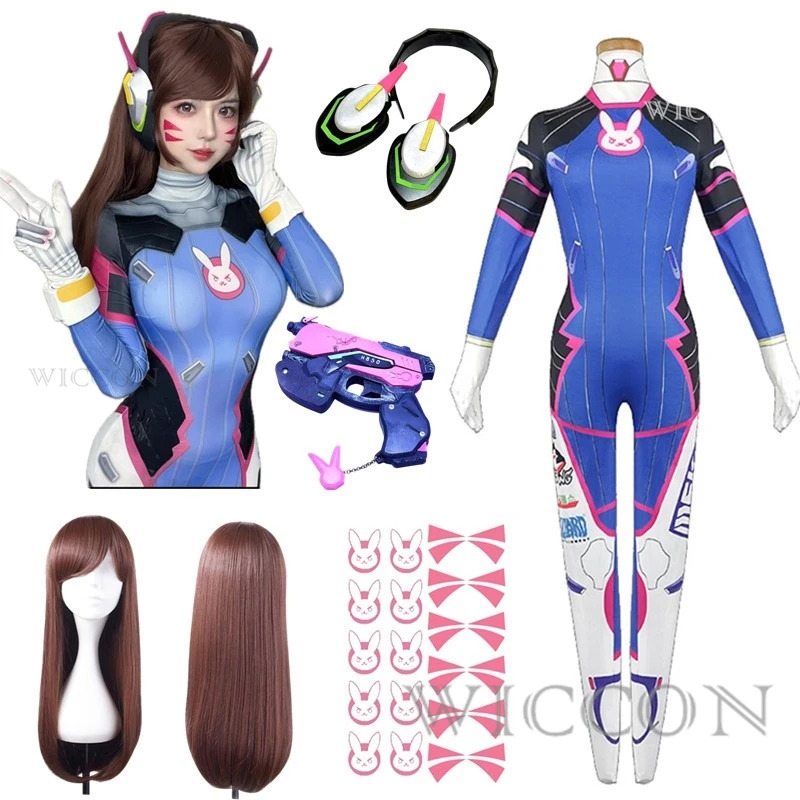 2025 Anime Woman Jumpsuit Tigh - Dva Cosplay Prop ulasan dan harga