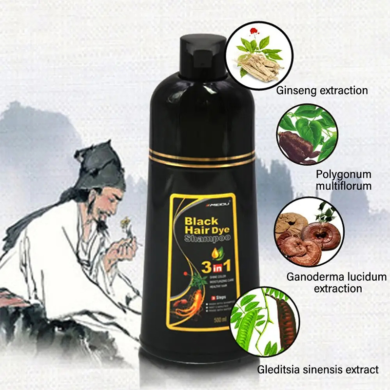 500ml Hair Color Dye Shampoo 3 - Hair Spray Color ulasan dan harga